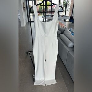 Sophisticated White Sleeveless Jumpsuit